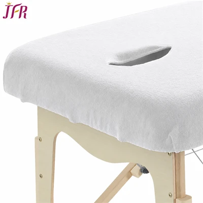 Capa de mesa de massagem em tecido atoalhado
